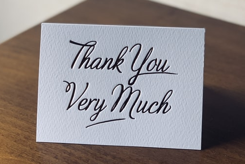 感謝客戶的建議